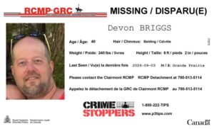 Devon Briggs, Missing 40-year-old, Alberta Has Been Found Deceased